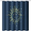 Psychedelic Sun and Moon Mandala Shower Curtain with Traditional Bohemian Hippie Art