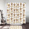 Pug Dog Girl Princess Pink Bathroom Shower Curtain