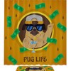 Pug Dog With Gangster Style Shower Curtain For A Fun Bathroom Decor