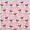 Pug Unicorn Pattern Shower Curtain for Fun Bathroom Decor