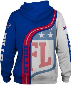 Pullover All Over Print Buffalo Bills 3D Hoodie Zip Hoodie Nfl For Fans
