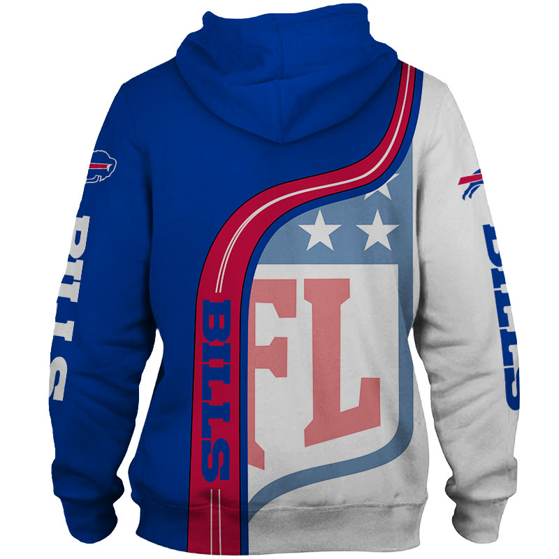Pullover All Over Print Buffalo Bills 3D Hoodie Zip Hoodie Nfl For Fans