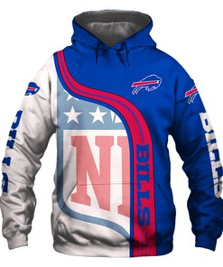 Pullover All Over Print Buffalo Bills 3D Hoodie Zip Hoodie Nfl For Fans