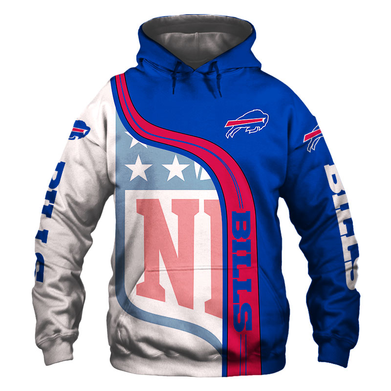 Pullover All Over Print Buffalo Bills 3D Hoodie Zip Hoodie Nfl For Fans