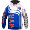 Pullover Gift For Fans - All Over Print Zip Hoodie For New York Rangers 
