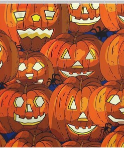 Pumpkin Spice And Everything Nice Printed Shower Curtain For Bathroom