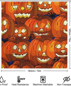 Pumpkin Spice And Everything Nice Printed Shower Curtain For Bathroom
