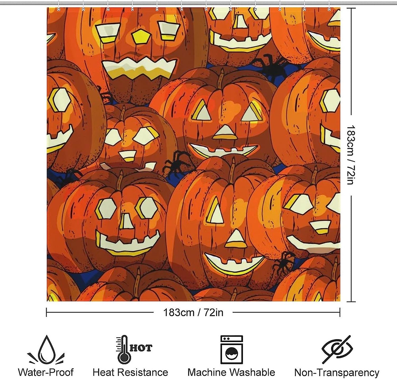 Pumpkin Spice And Everything Nice Printed Shower Curtain For Bathroom