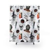 Pumpkins and Skulls Halloween Shower Curtain for a Festive and Creepy Bathroom
