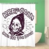 Punk Rock 80S 90S Keep Calm And See Skull Shower Curtain