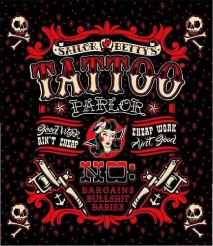 Punk Tattoo Old Skull Sailor Shower Curtain With Bettys Print
