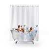 Puppies Bathtub Themed Shower Curtain - Unique Dog Gift