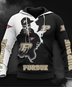 Purdue Boilermakers Skull 3D Hoodie Perfect For Die-Hard Fans