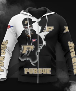 Purdue Boilermakers Skull 3D Hoodie Perfect For Die-Hard Fans