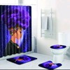 Purple Afro African Queen Bathroom Shower Curtain