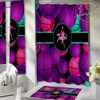 Purple And Pink Basketball Shower Curtain Set- Unique Basketball Bathroom Curtains For Girls And Boys