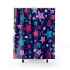 Purple, Blue and Pink Star Lovers Shower Curtain 