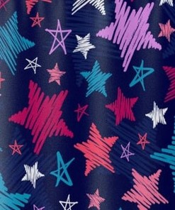 Purple, Blue and Pink Star Lovers Shower Curtain