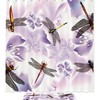 Purple Dragonflies Print Shower Curtain With Waterproof Fabric For Your Bathroom