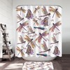 Purple Dragonfly Shower Curtain For Nature Bathroom Decor