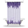 Purple Flowers Waterproof Shower Curtain With Multi-Sized Print