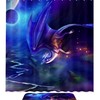 Purple Nightlight Dragon Shower Curtain for a Fantasy-themed Bathroom
