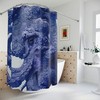 Purple Octopus AI Art Design Shower Curtain Print for Modern Bathroom Decor