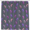 Purple Seahorse Print Shower Curtain for Ocean-Themed Bathroom Design