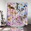 Purple Shower Curtain - Lovely Dogs Design For Bathroom Decor