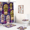 Purple Skull Fabric Shower Curtain - Elegant Skull Bathroom Decor 