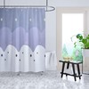 Purple Star Shower Curtain with Texture Design for Chic Bathroom Decor