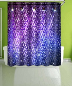 Purple Star Waterproof Bathroom Shower Curtain, Resistant and Durable with Unique Style