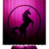 Purple Unicorn Pattern Shower Curtain for Stylish Bathroom Decor