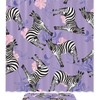 Purple Zebra Print Shower Curtain For Bathroom Tub Set