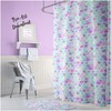 Purple and Teal Mermaid Bathroom Decor Shower Curtain for Girls
