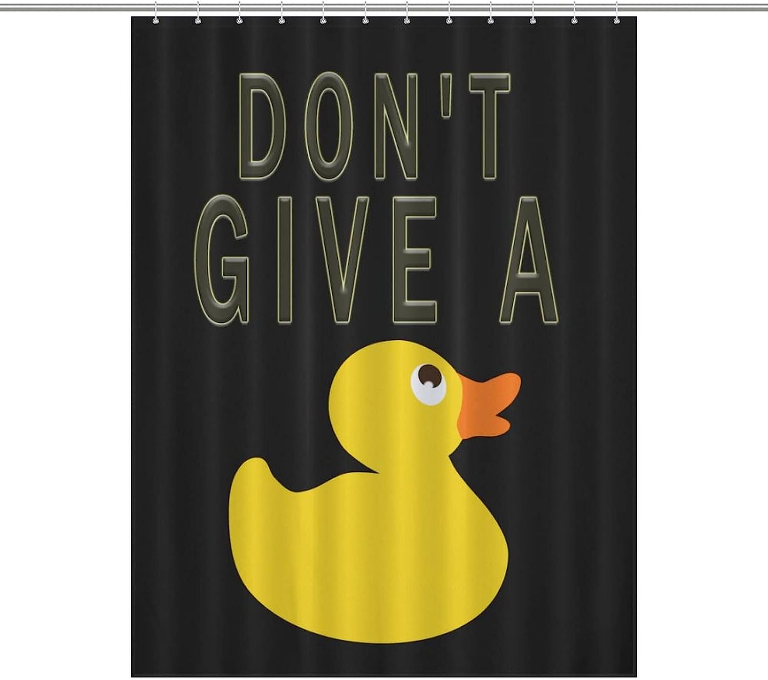 Quack Quack Don'T Look Back Cute Duck Bathroom Shower Curtain - Soft Lightweight Cloth And Fun For Bathroom Decor