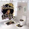 Queen Melanin African American Shower Curtain 4 Piece Set