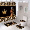 Queen Power African American Shower Curtain 4 Piece Set