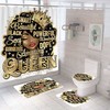 Queen Vibez African American Shower Curtain 4 Piece Set