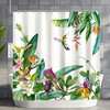 Quick-Drying Hummingbird Floral Shower Curtain - Waterproof And Elegant