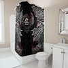Quick-Drying Viking Bath Shower Curtain in Farmhouse White- Durable and Washable Bathroom Accessory