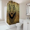 Quick-Drying Viking War Bear Shower Curtain- White Bathroom Accessory with Unique Design