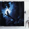 Quiet Woodland Full Moon Night Shower Curtain for a Serene Bathroom