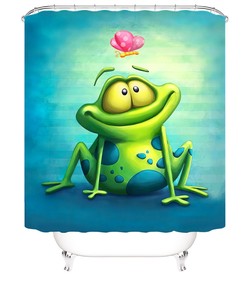 Quirky And Unique Frog Shower Curtain - A Fun And Playful Addition To Your Bathroom Decor