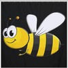 Quirky Cartoon Bee Printed Bathroom Shower Curtain For Home Decoration