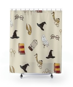 Quirky Harry Potter Shower Curtain For A Wizard-Loving Bathroom