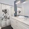 Quirky Mickey Minnie Sketch Shower Curtain For Disney Lovers