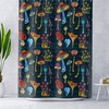 Quirky Mushroom Decor Bathroom with Black Shower Curtain - Perfect for Magic Mushroom Shower Curtain Enthusiasts