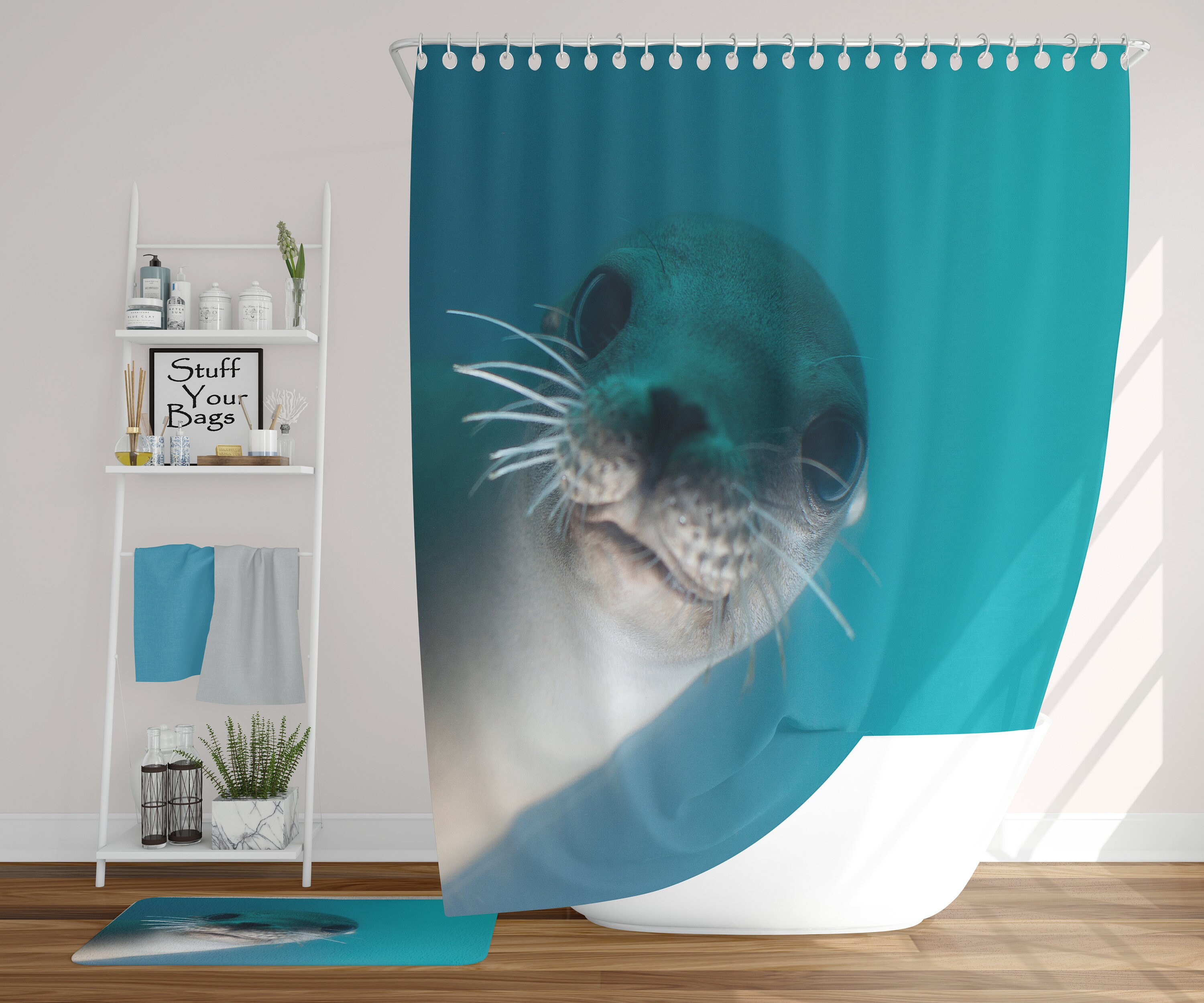 Quirky Seal Shower Curtain For A Playful Bath Time With Kids - Image 3