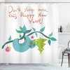Quirky Sloth Pattern Shower Curtain, Stand Out Bathroom Decor 